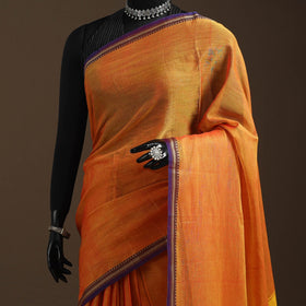 Dharwad cotton saree with border 20 - handcrafted