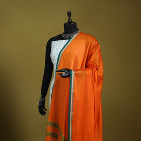 Orange - dharwad mercerised cotton dupatta with border 83