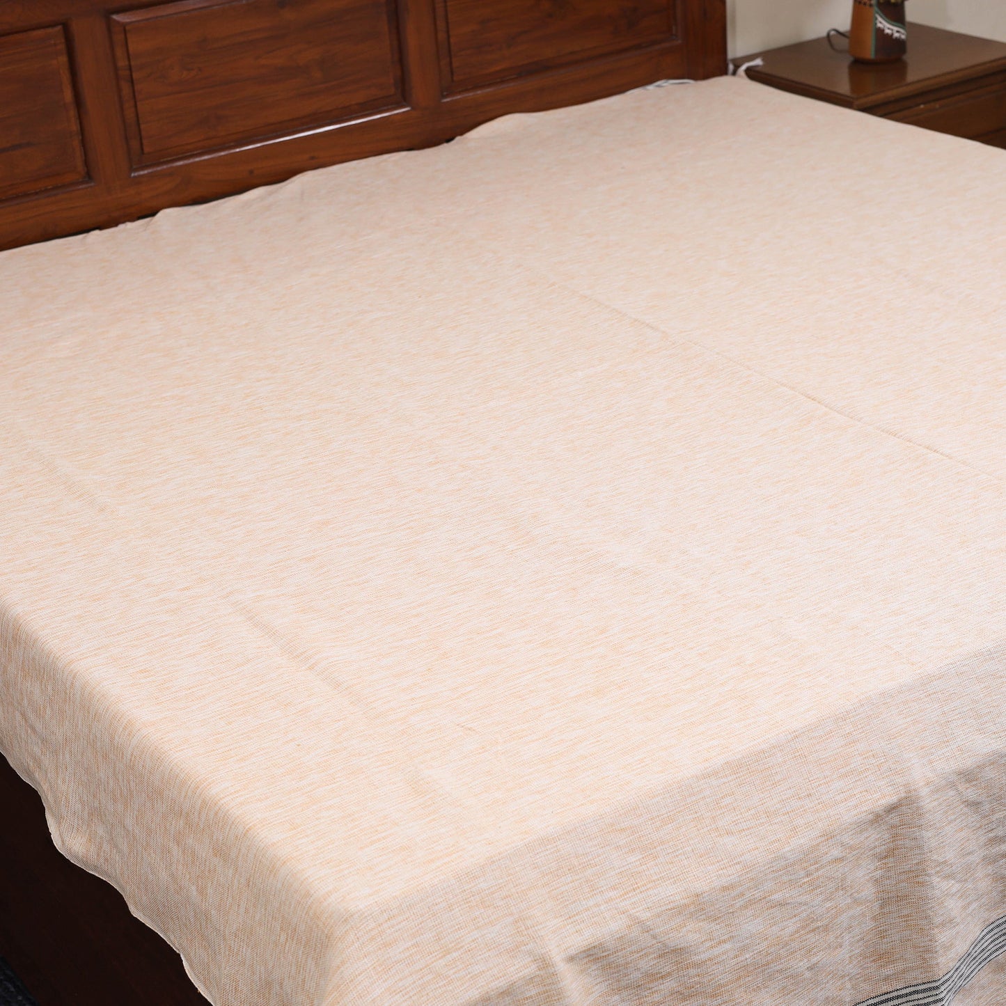 Orange - double handloom cotton bed sheet (108 x 90 in) 04