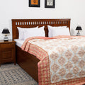  Double - Sanganeri Printed Reversible Soft Cotton Quilt / Blanket 