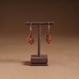 Orange - ethnic tribal tibetan earrings from himalaya 46