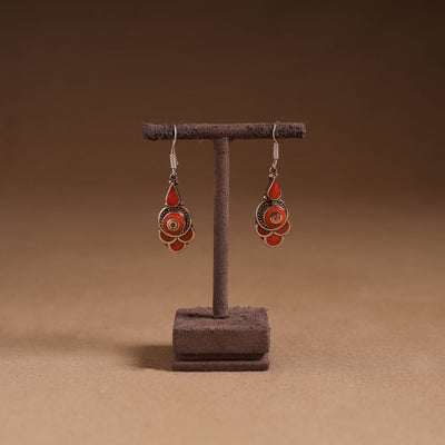 Orange - ethnic tribal tibetan earrings from himalaya 46