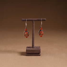 Orange - ethnic tribal tibetan earrings from himalaya 46