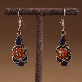 Orange - ethnic tribal tibetan earrings from himalaya 47