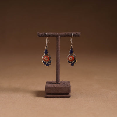 Orange - ethnic tribal tibetan earrings from himalaya 47