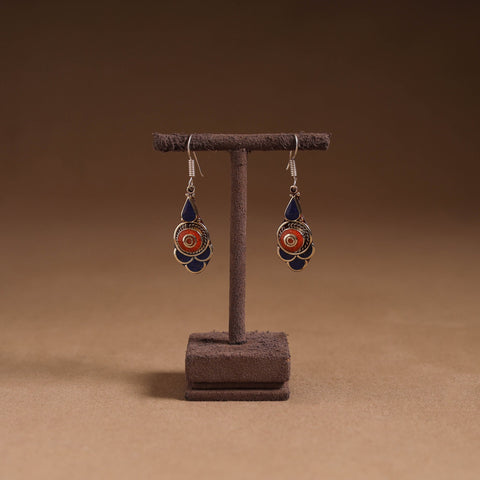Orange - ethnic tribal tibetan earrings from himalaya 47