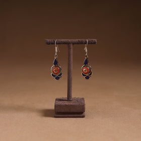Orange - ethnic tribal tibetan earrings from himalaya 47
