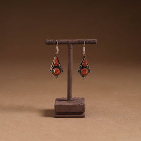 Orange - ethnic tribal tibetan earrings from himalaya 60