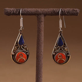 Orange - ethnic tribal tibetan earrings from himalaya 67
