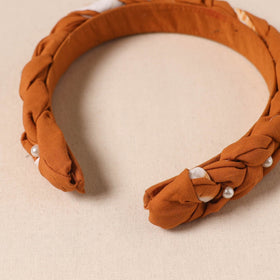 Fabart braided hair band with bead work 44 - handcrafted