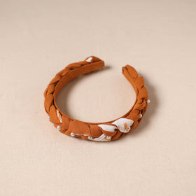 Fabart braided hair band with bead work 44 - handcrafted