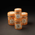 Floral Orange Handpainted Enamelware Stainless Steel Container