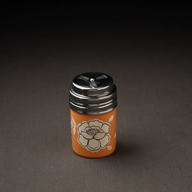 Handpainted Stainless Steel Orange Salt and Pepper Shaker 