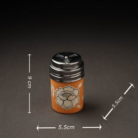 Handpainted Stainless Steel Orange Salt and Pepper Shaker 