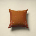 Orange - gavanti kasuti hand embroidery cushion cover (16 x