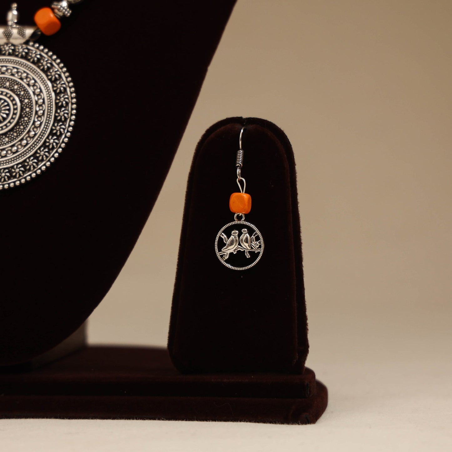 German silver beaded necklace set 01 - handcrafted