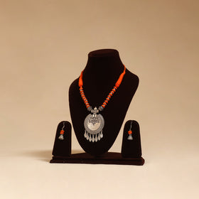 German silver beaded necklace set 37 - handcrafted