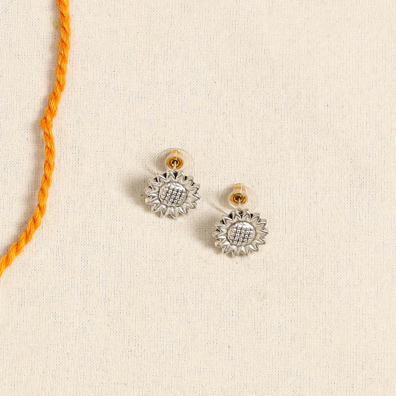 Orange - german silver necklace set 08 - handcrafted