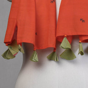 Buy Godavari Jamdani Buti Patchwork Cotton Stole with Tassels Online at iTokri.com