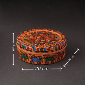  Godna Madhubani Handpainted Stainless Steel Casserole 