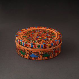  Godna Madhubani Handpainted Stainless Steel Casserole 