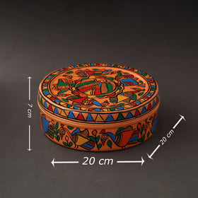  Godna Madhubani Handpainted Stainless Steel Casserole