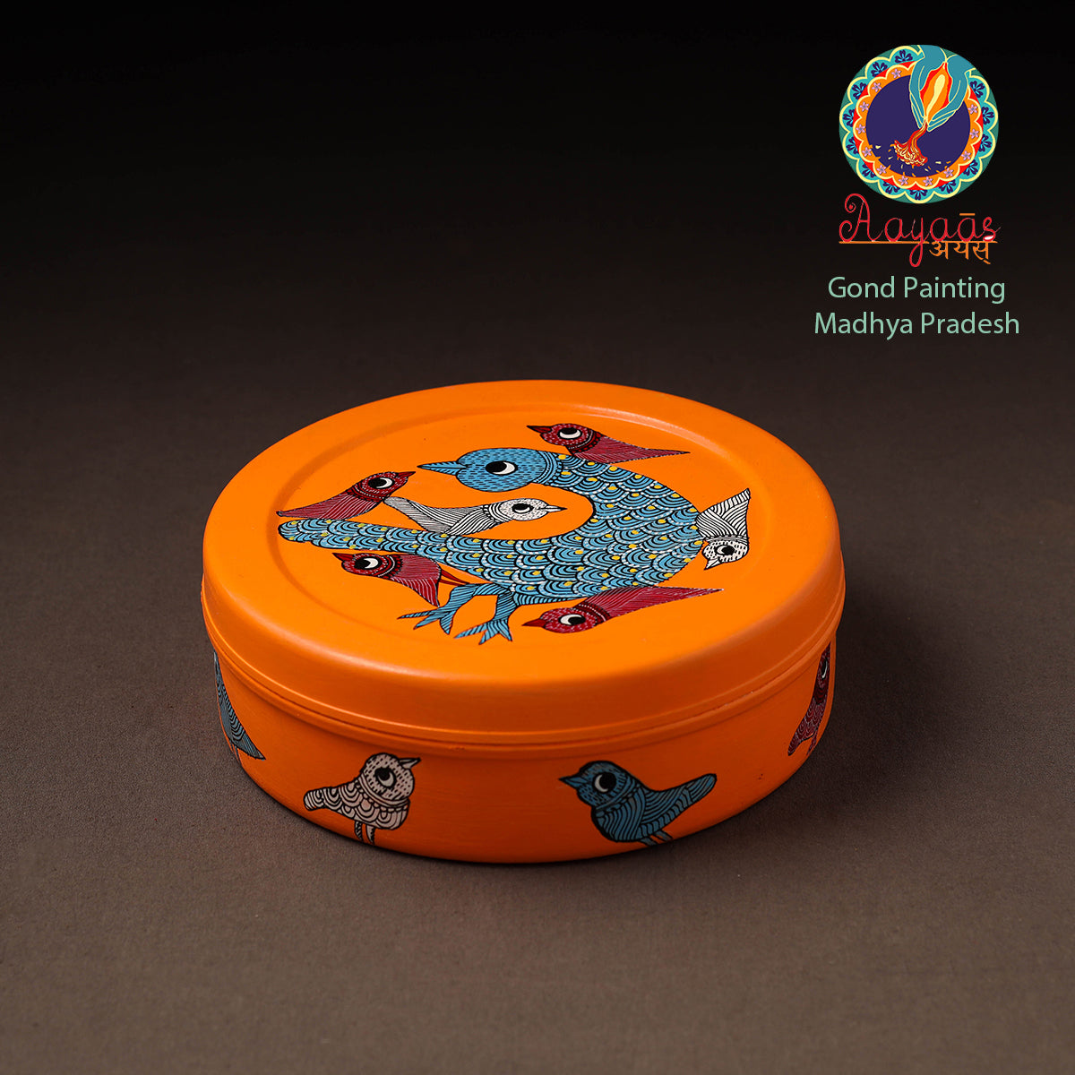  Gond Handpainted Stainless Steel Casserole