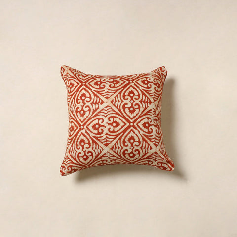 Orange - hand batik cotton cushion cover 112 - handcrafted
