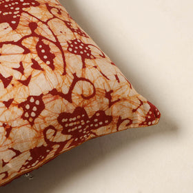 Orange - hand batik cotton cushion cover 117 - handcrafted
