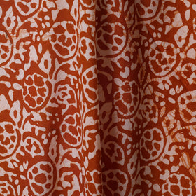 Orange - hand batik cotton fabric 02 - handcrafted