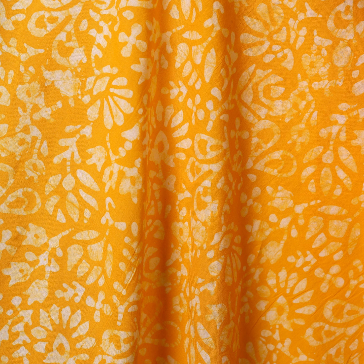 Orange - hand batik cotton fabric 04 - handcrafted