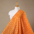 Orange - hand batik cotton fabric 09 - handcrafted