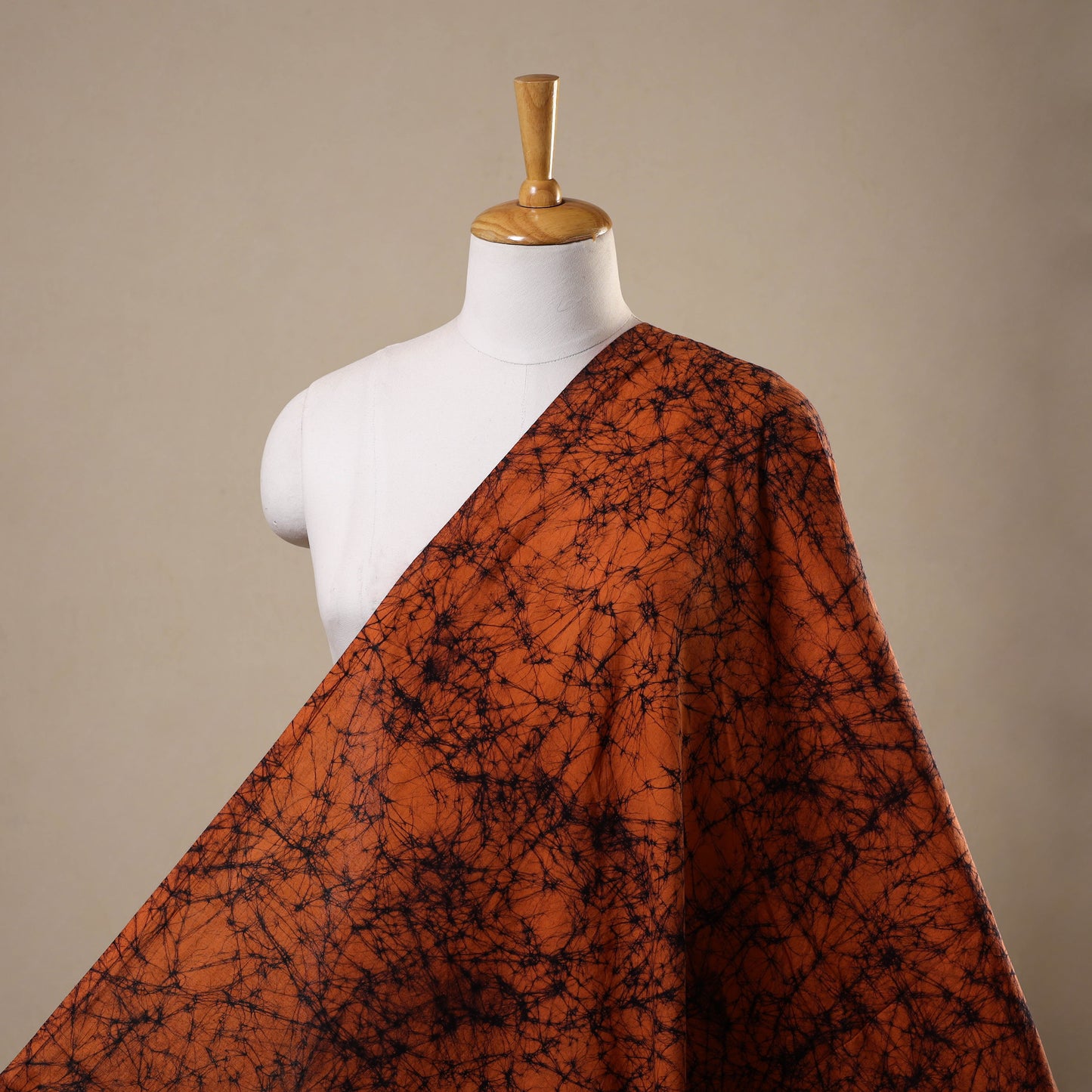 Orange - hand batik cotton fabric 09 - handcrafted