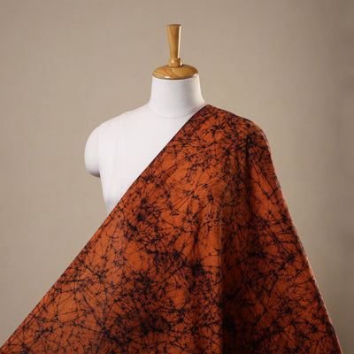 Orange - hand batik cotton fabric 09 - handcrafted