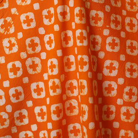 Orange - hand batik cotton fabric 09 - handcrafted