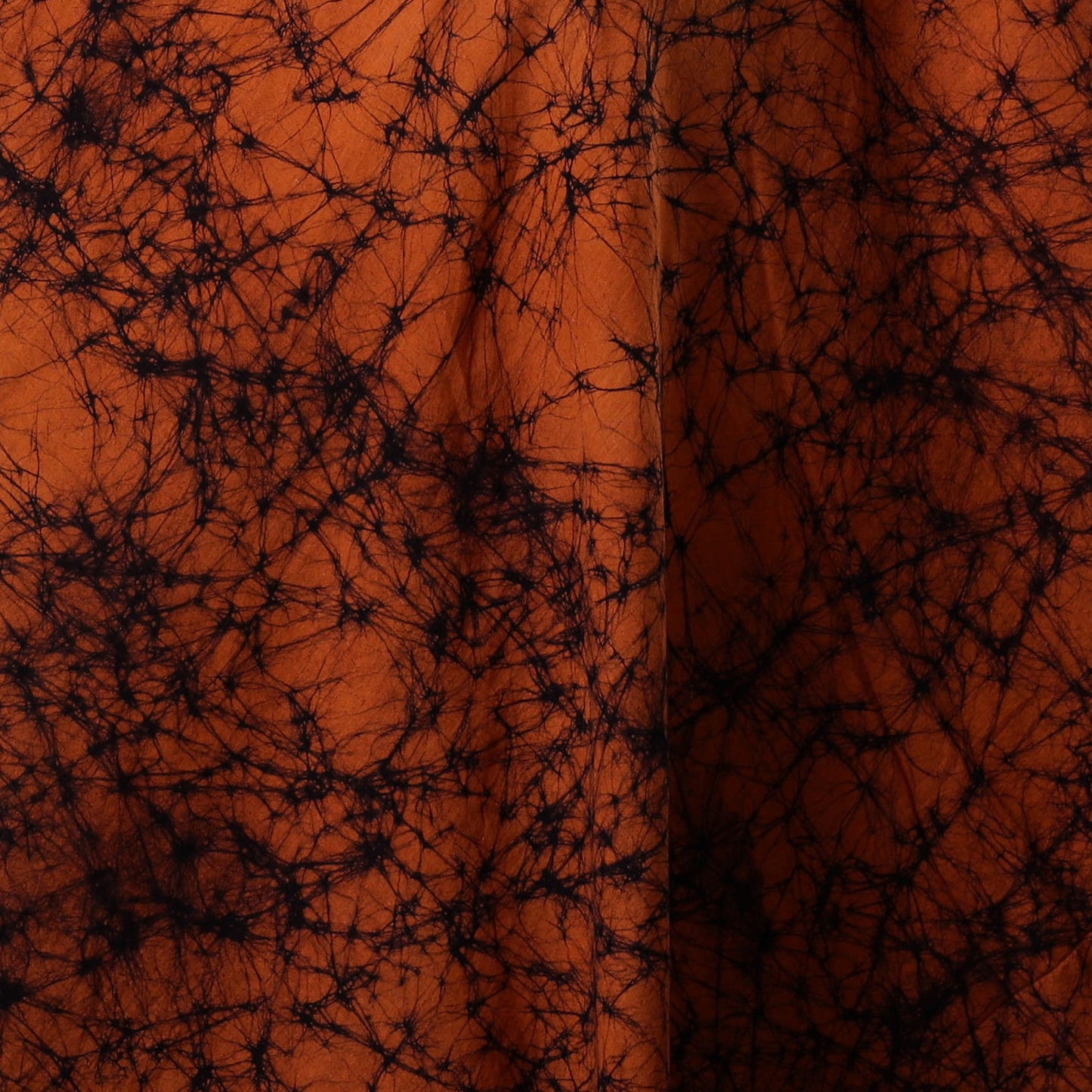 Orange - hand batik cotton fabric 09 - handcrafted
