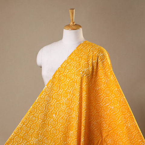 Orange - hand batik cotton fabric 10 - handcrafted