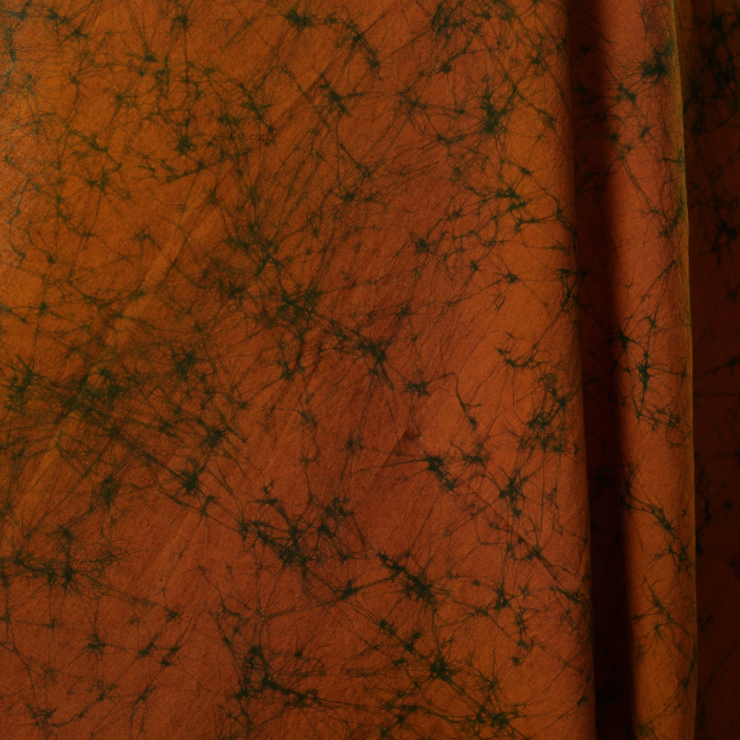 Orange - hand batik cotton fabric 10 - handcrafted