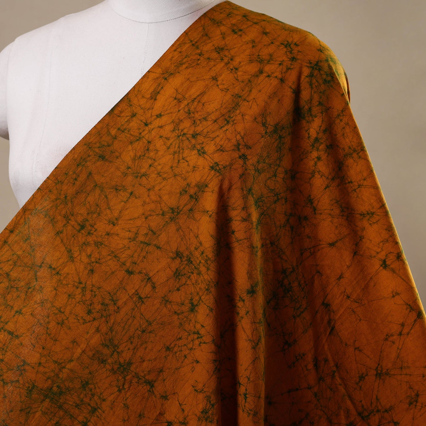 Orange - hand batik cotton fabric 10 - handcrafted