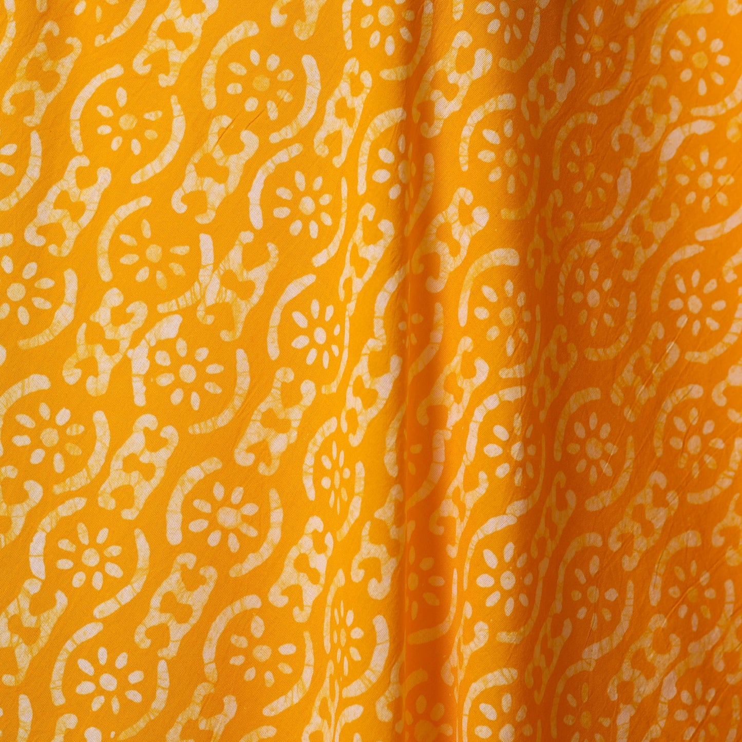 Orange - hand batik cotton fabric 10 - handcrafted