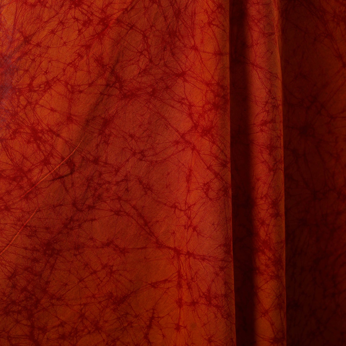 Orange - hand batik cotton fabric 13 - handcrafted