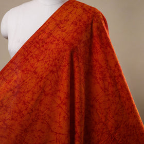 Orange - hand batik cotton fabric 13 - handcrafted