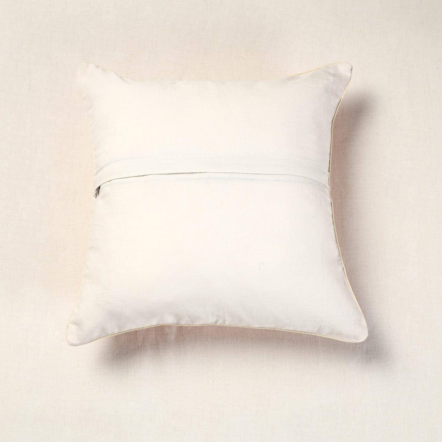 Orange Hand Batik Printed Cotton Cushion Cover (16 x 16 in)