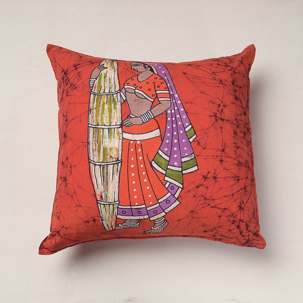  Hand Batik Printed Cotton Cushion Cover 