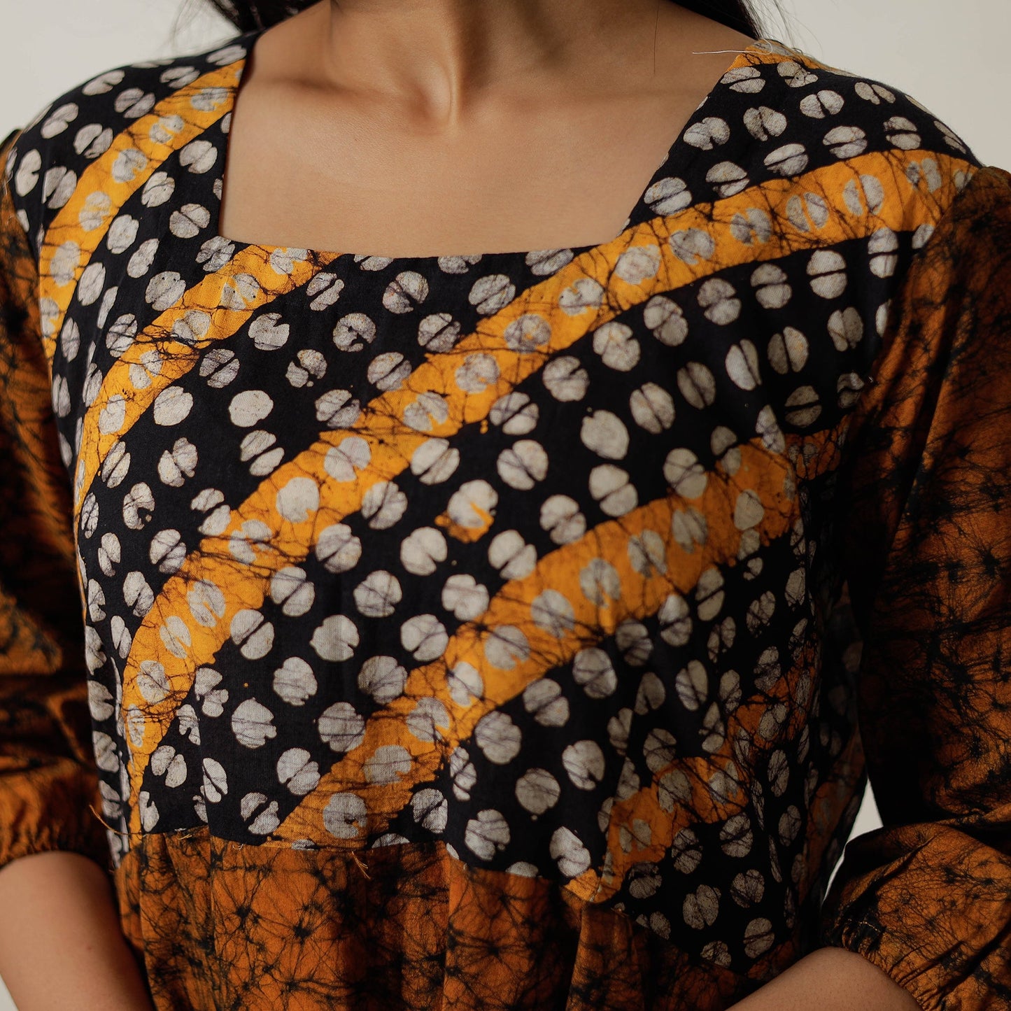 Buy Hand Batik Printed Cotton Flared Dress 04 Online l iTokri.com