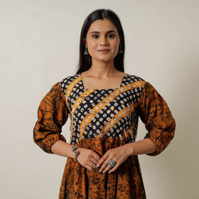 Buy Hand Batik Printed Cotton Flared Dress 04 Online l iTokri.com
