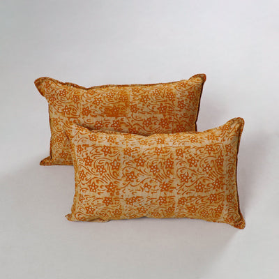 Hand Batik Printed Cotton Pillow Cover (Set of 2) 06
