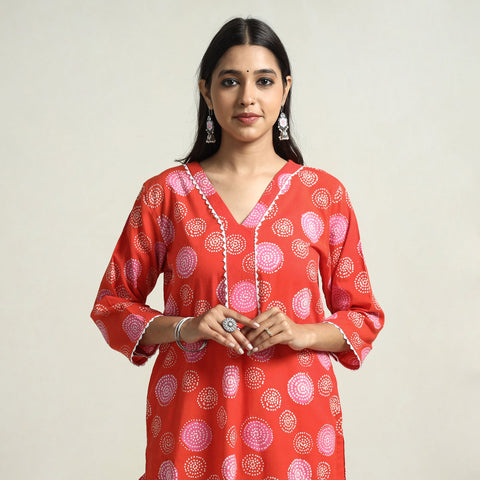 batik printed kurta