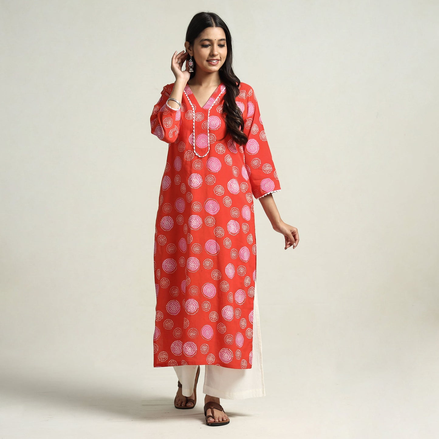 batik printed kurta