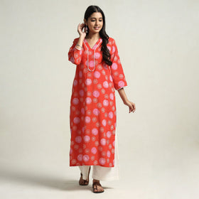 batik printed kurta